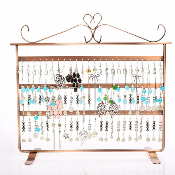 72 holes earrings/necklace/ear studs jewelry display holder stand showcase metal jewelry organizer rack flat earring holder mx200810, Black
72 holes earrings/necklace/ear studs jewelry display holder stand showcase metal jewelry organizer rack flat earring holder mx200810, Black