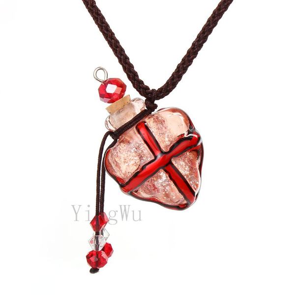 pendant necklaces yingwu heart corss murano glass oil ashes urn bottle cork vial necklace adjustable, Silver
pendant necklaces yingwu heart corss murano glass oil ashes urn bottle cork vial necklace adjustable, Silver