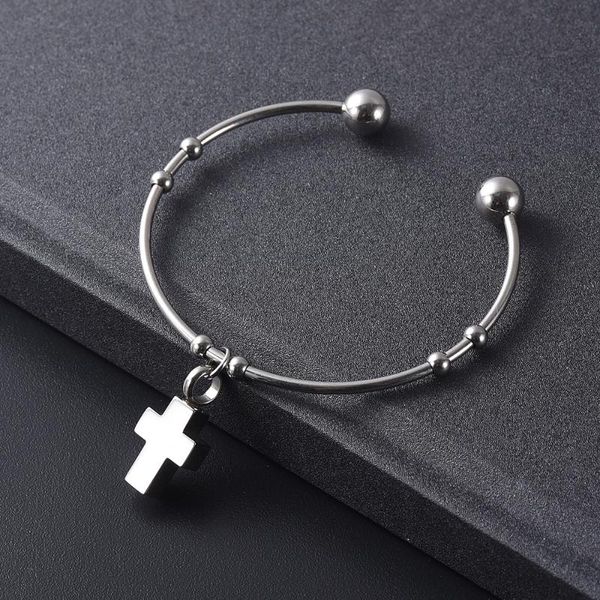 stainless steel cross memorial bracelet for women lady cremation urn jewelry bangle keepsake ashes locket engrave, Black 
stainless steel cross memorial bracelet for women lady cremation urn jewelry bangle keepsake ashes locket engrave, Black
