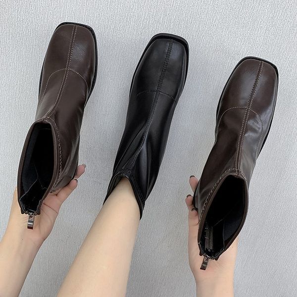 white mid-calf boots women's rubber shoes rain booties ladies round toe luxury designer low heels booties boots-women, Black
white mid-calf boots women's rubber shoes rain booties ladies round toe luxury designer low heels booties boots-women, Black
