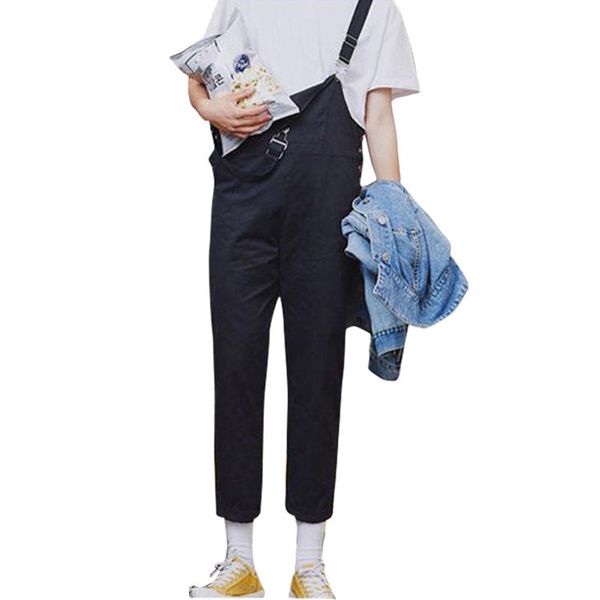 fashion couple summer bib overalls joggers pants men slim suspenders pants male casual black and yellow jumpsuit ankle length, Blue
fashion couple summer bib overalls joggers pants men slim suspenders pants male casual black and yellow jumpsuit ankle length, Blue