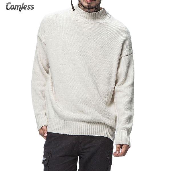 2020 new trend winter hip hop sweater men casual cashmere high collar pullover men's japanese loose style fashin design sweaters, White;black
2020 new trend winter hip hop sweater men casual cashmere high collar pullover men's japanese loose style fashin design sweaters, White;black