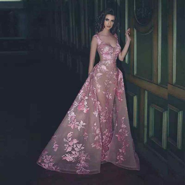 pink mermaid prom dresses with overskirts spaghetti neck appliques arab dubai evening gowns floor length formal party dress, Black;red
pink mermaid prom dresses with overskirts spaghetti neck appliques arab dubai evening gowns floor length formal party dress, Black;red