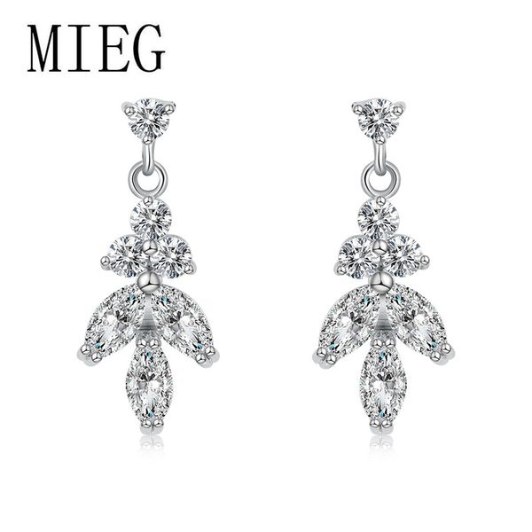 mieg new arrival white gold color plated cubic zirconia crystal cz zircon wedding earrings for women bride, Silver
mieg new arrival white gold color plated cubic zirconia crystal cz zircon wedding earrings for women bride, Silver