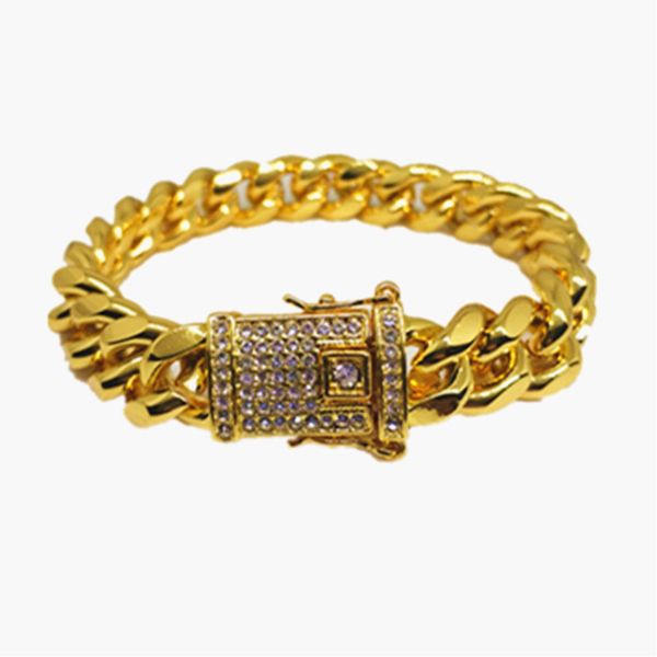 link, chain wish source button full of water drill smooth hiphop trendsetter cuban rough bracelet factory direct sales, Black
link, chain wish source button full of water drill smooth hiphop trendsetter cuban rough bracelet factory direct sales, Black