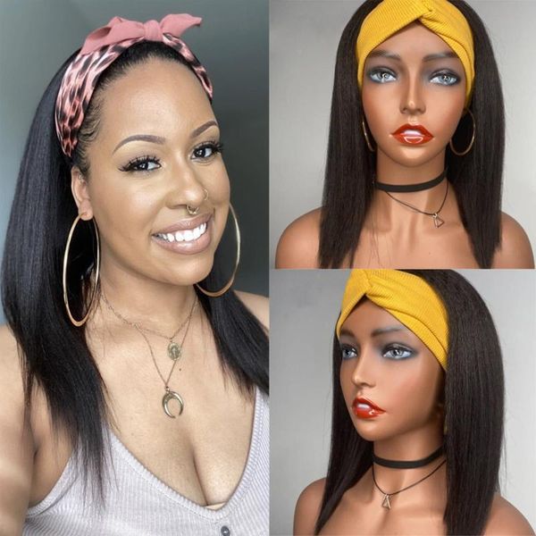 lace wigs glueless yaki straight headband 150 density short bob human hair for women closure wig brazilian remy, Black;brown
lace wigs glueless yaki straight headband 150 density short bob human hair for women closure wig brazilian remy, Black;brown