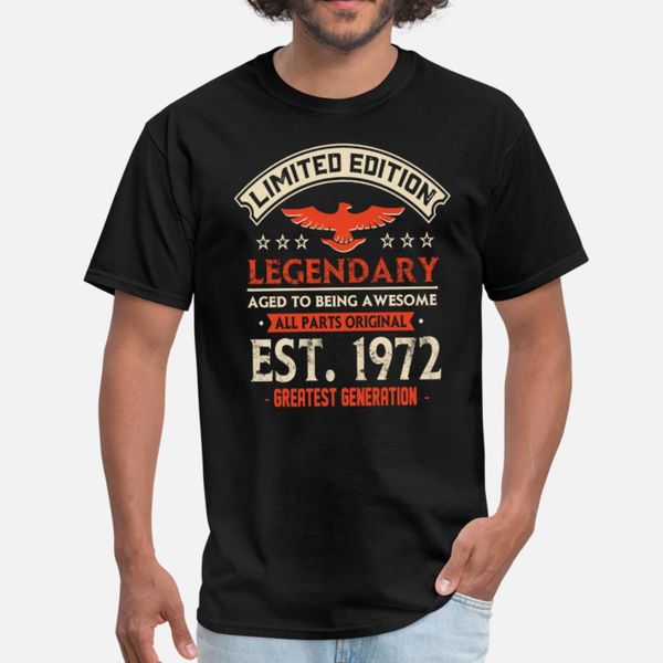 limited edition legendary est 1972 t shirt men design 100% cotton s-xxxl formal fitness authentic spring leisure shirt
limited edition legendary est 1972 t shirt men design 100% cotton s-xxxl formal fitness authentic spring leisure shirt