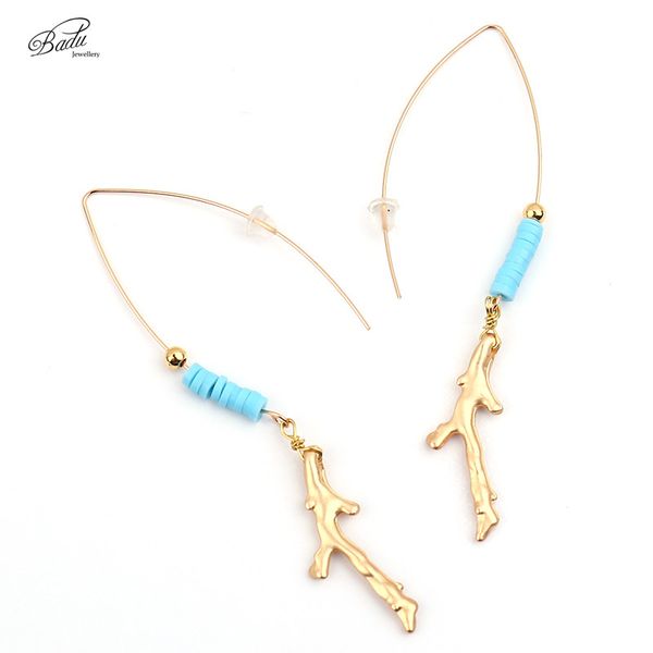 dangle & chandelier badu gold earrings long pendant branch blue polymer clay women jewelry bohemian earring v style summer fashion, Silver
dangle & chandelier badu gold earrings long pendant branch blue polymer clay women jewelry bohemian earring v style summer fashion, Silver