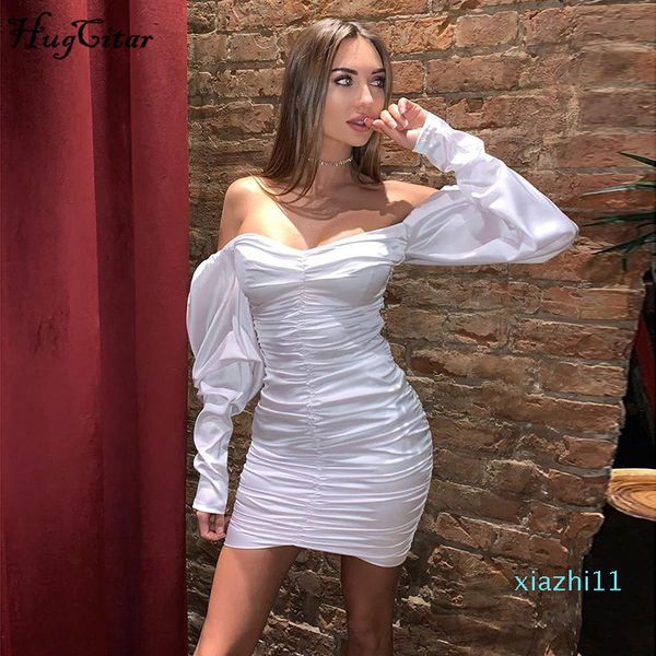 hugcitar 2019 long puff sleeve slash neck satin pleated mini dress autumn winter women solid party elegant streetwear, Black;gray
hugcitar 2019 long puff sleeve slash neck satin pleated mini dress autumn winter women solid party elegant streetwear, Black;gray