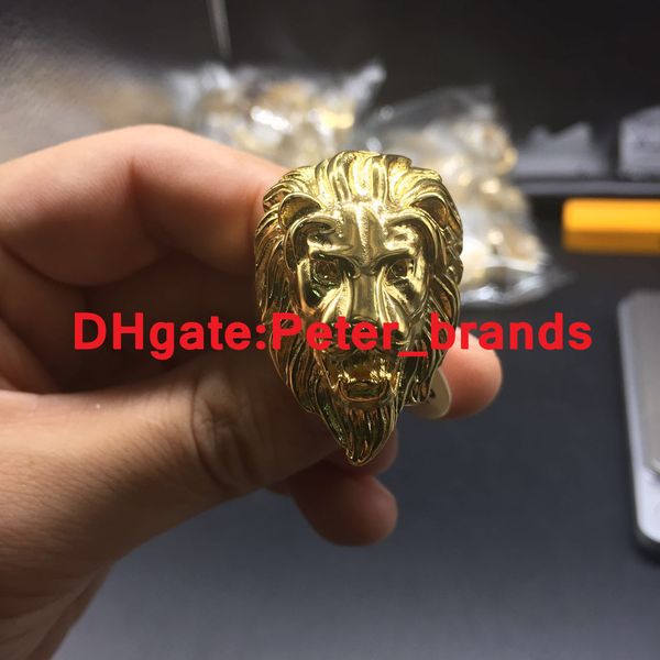 hip hop new fashion 18k gold plated finger rings stainless steel lion head trendsetter ring size 8-12, Silver
hip hop new fashion 18k gold plated finger rings stainless steel lion head trendsetter ring size 8-12, Silver