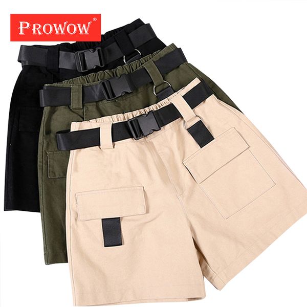 women's shorts 2021 fashion casual streetwear cargo feminino army green short femme mujer plus size women summer with belt, White;black
women's shorts 2021 fashion casual streetwear cargo feminino army green short femme mujer plus size women summer with belt, White;black