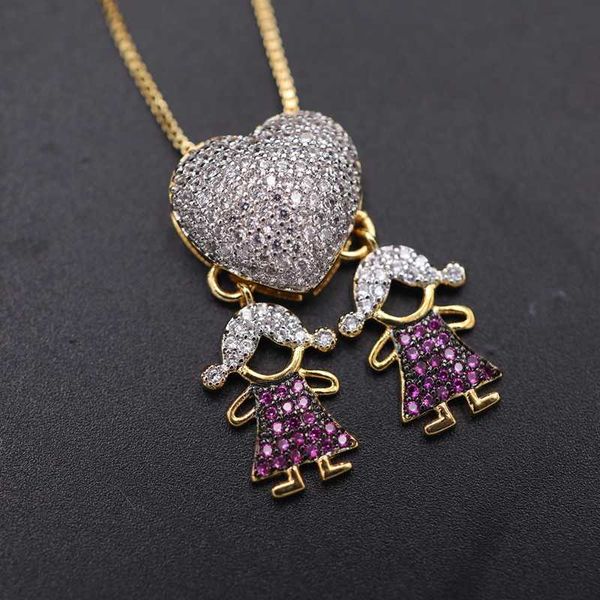 multicolor cubic zirconia love heart necklace family girl boy kids pendant gold color chain necklaces women jewelry accessories, Silver
multicolor cubic zirconia love heart necklace family girl boy kids pendant gold color chain necklaces women jewelry accessories, Silver