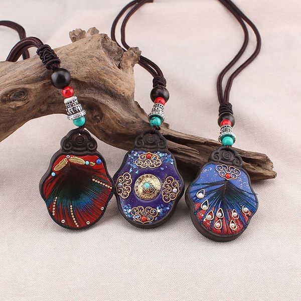 new design fashion peacock feather ethnic necklace women nepal jewelry handmade black ebony wood long sweater vintage necklace, Silver 
new design fashion peacock feather ethnic necklace women nepal jewelry handmade black ebony wood long sweater vintage necklace, Silver