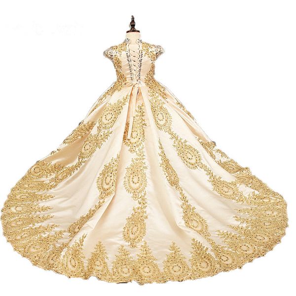 2018 On Sale Gold Lace Beading Flower Girl Dresses Sequins Satin Girls Pageant Dress Long Train Royal Girls Communion Ball Gowns
2018 On Sale Gold Lace Beading Flower Girl Dresses Sequins Satin Girls Pageant Dress Long Train Royal Girls Communion Ball Gowns