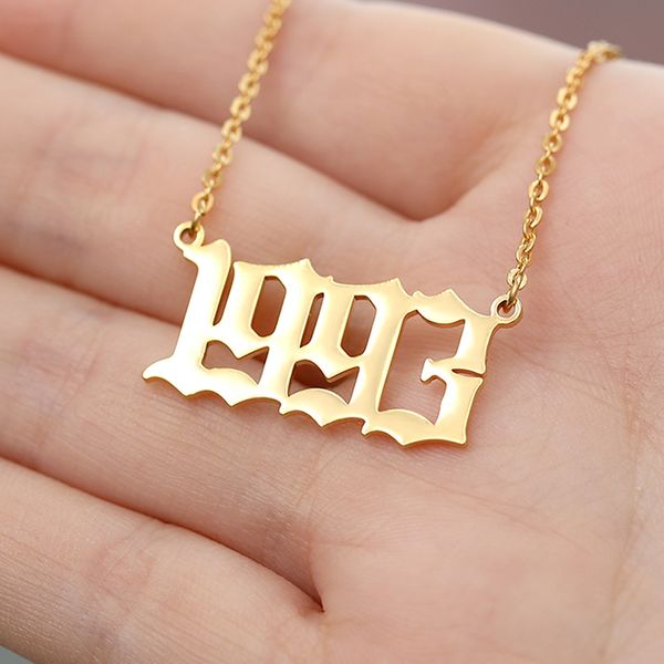 gold silver color stainless steel birth year necklace 1994 1995 1996 1997 1998 1999 long chain necklaces pendents for women men
gold silver color stainless steel birth year necklace 1994 1995 1996 1997 1998 1999 long chain necklaces pendents for women men