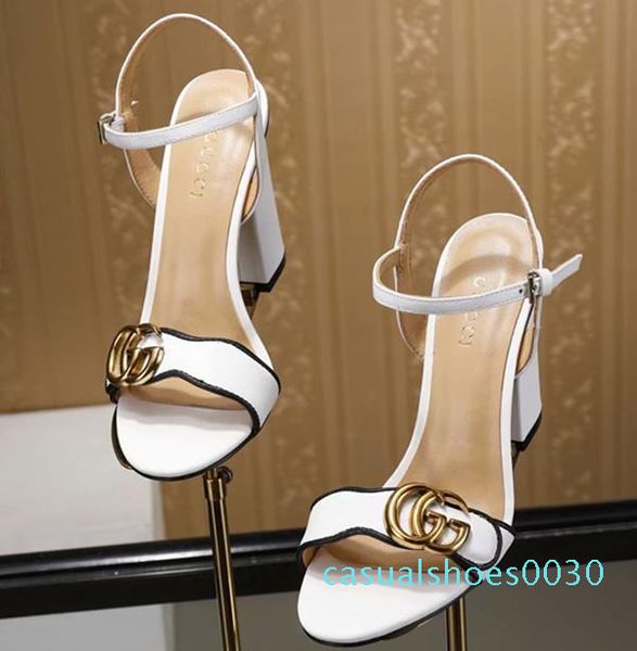 2020 new women cow leather high heel sandal lady leather buckle strap rubber sole chunky heel women casual sandals with box eur36-39 c30, Black
2020 new women cow leather high heel sandal lady leather buckle strap rubber sole chunky heel women casual sandals with box eur36-39 c30, Black