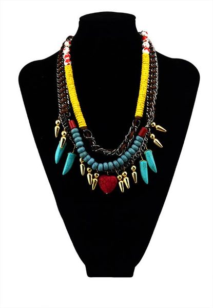 bohemian vintage colorful green stone leather bead multilayers chain choker heart pendent statement necklace women jewelry, Silver
bohemian vintage colorful green stone leather bead multilayers chain choker heart pendent statement necklace women jewelry, Silver