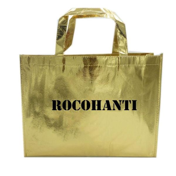 100x custom logo printing silver metallic laminated non woven tote bag garment shopping gift bag big capacity with hasp closure
100x custom logo printing silver metallic laminated non woven tote bag garment shopping gift bag big capacity with hasp closure