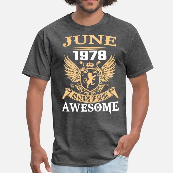 june 1978 years of being awesome t shirt men personalized short sleeve plus size 3xl letters anti-wrinkle comfortable summer formal shirt, White;black
june 1978 years of being awesome t shirt men personalized short sleeve plus size 3xl letters anti-wrinkle comfortable summer formal shirt, White;black