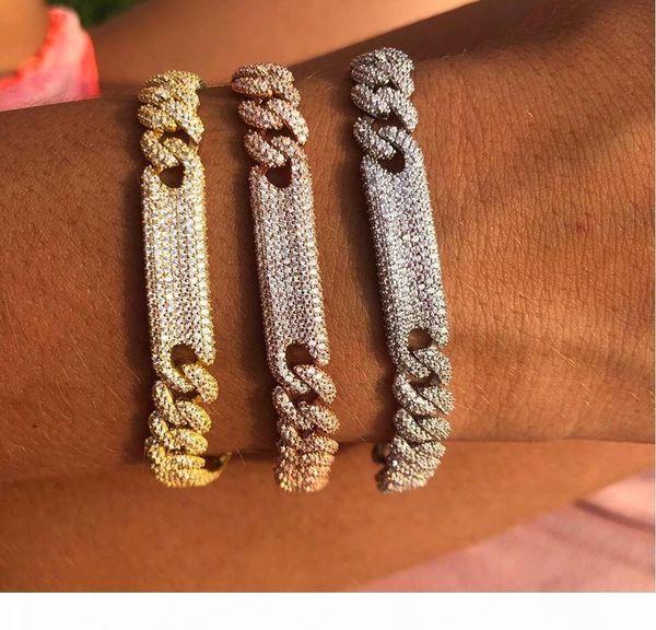 women hiphop jewelry iced out bling miami cuban link chain cz bar bracelet bangle 17cm high quality, Black
women hiphop jewelry iced out bling miami cuban link chain cz bar bracelet bangle 17cm high quality, Black