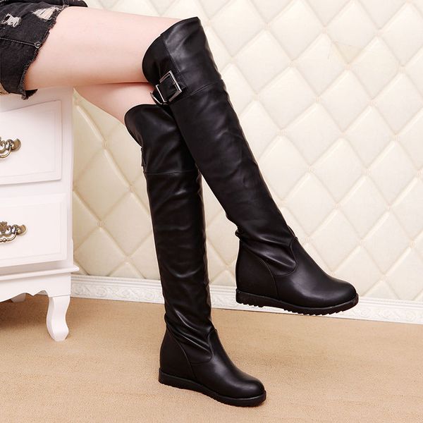 boots increased fashion winter women over-the-knee thick-legged female long big size wedges, Black
boots increased fashion winter women over-the-knee thick-legged female long big size wedges, Black