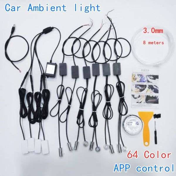 car ambient light foot lamp rgb (6 + 4) with 8m optical fibre 64colors led wireless no threading app control universal car leds
car ambient light foot lamp rgb (6 + 4) with 8m optical fibre 64colors led wireless no threading app control universal car leds