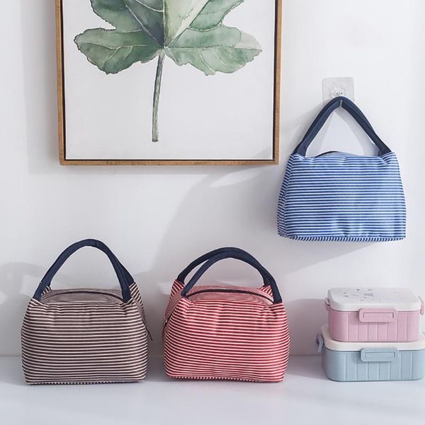 portable lunch bag insulated cold canvas stripe picnic carry case thermal bag for kids women girls ladies man office container
portable lunch bag insulated cold canvas stripe picnic carry case thermal bag for kids women girls ladies man office container