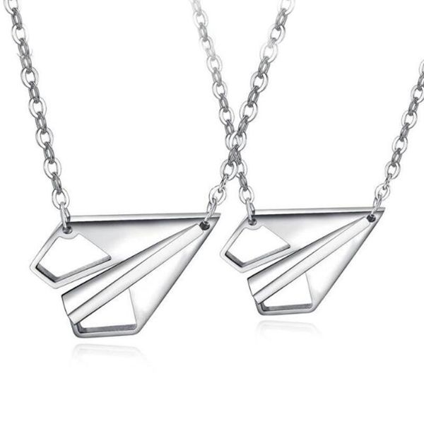 stainless steel paper airplane necklace trave aviation necklaces jewelry gift for him lover's gift, Silver
stainless steel paper airplane necklace trave aviation necklaces jewelry gift for him lover's gift, Silver
