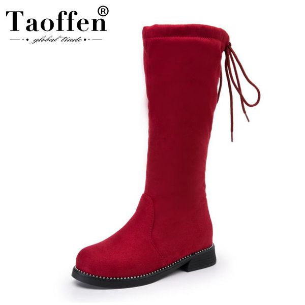 taoffen girls nubuck leather knee high boots winter keep warm footwear size 28-39 lace up butterfly-knot low heel shoes, Black
taoffen girls nubuck leather knee high boots winter keep warm footwear size 28-39 lace up butterfly-knot low heel shoes, Black