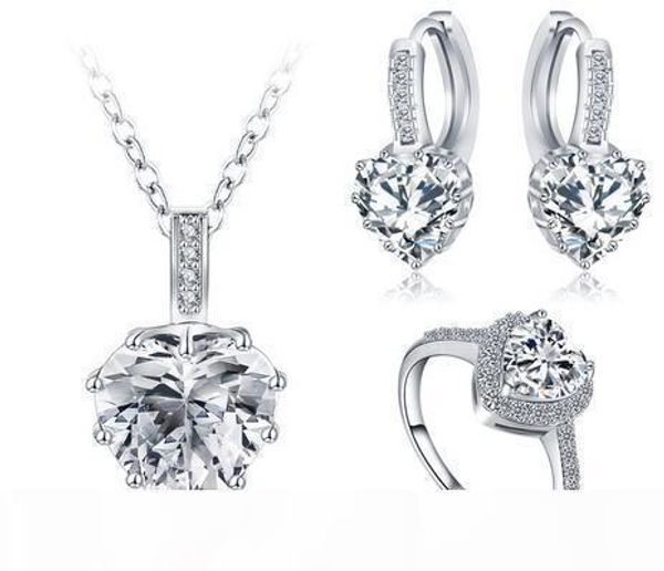 christmas gift women jewelry set platinum plate necklace earring ring parure bijoux femme wedding crystal heart jewelry set cst0033, Black
christmas gift women jewelry set platinum plate necklace earring ring parure bijoux femme wedding crystal heart jewelry set cst0033, Black