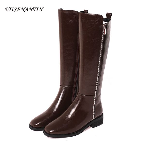 korean version new style square toe all-match straight knee-high boots thick heel knight boots side zipper women shoes, Black
korean version new style square toe all-match straight knee-high boots thick heel knight boots side zipper women shoes, Black