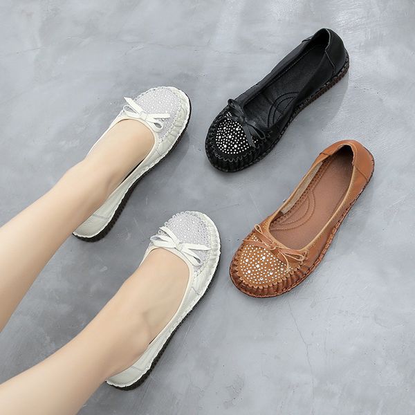 tilocow crystal genuine leather shoes woman spring/autumn slip on flats female solid round toe loafers casual ladies flat shoes, Black
tilocow crystal genuine leather shoes woman spring/autumn slip on flats female solid round toe loafers casual ladies flat shoes, Black