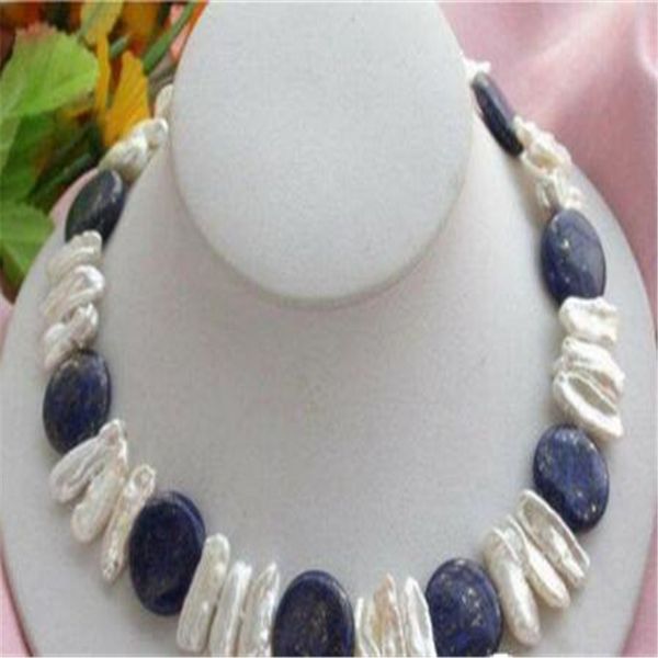 collier de perles biwa d'eau douce blanche lapis 14mm 18'', Silver
collier de perles biwa d'eau douce blanche lapis 14mm 18'', Silver