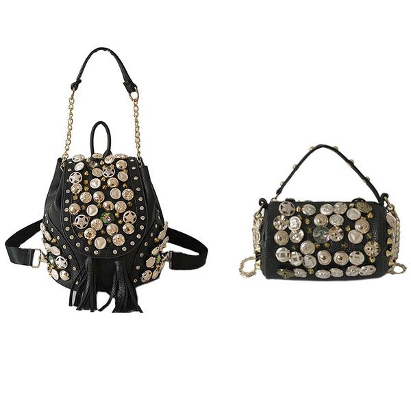 fggs-new personality belt tassel shoulder bag fashion punk rivet buckle bucket chain bag 30x22x17cm
fggs-new personality belt tassel shoulder bag fashion punk rivet buckle bucket chain bag 30x22x17cm