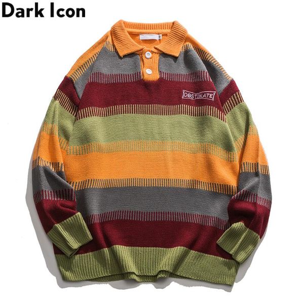 men's sweaters big stripe color block oversized sweater preppy style loose man front button pullover, White;black
men's sweaters big stripe color block oversized sweater preppy style loose man front button pullover, White;black