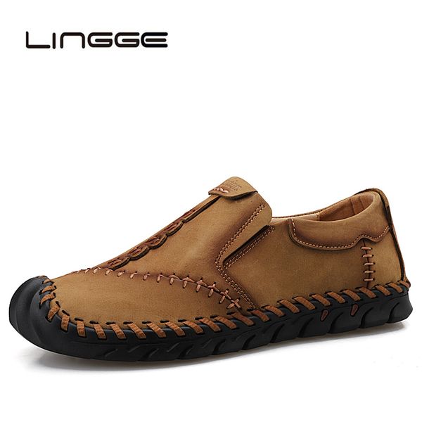 lingge leather men casual shoes 2020 mens loafers moccasins breathable slip on driving shoes handmade soft men flats 38-48, Black
lingge leather men casual shoes 2020 mens loafers moccasins breathable slip on driving shoes handmade soft men flats 38-48, Black