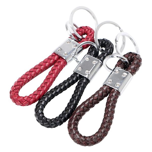 sell car key double loop leather braided rope car keychain key keyring holder interior car-styling decorative keychains, Silver
sell car key double loop leather braided rope car keychain key keyring holder interior car-styling decorative keychains, Silver
