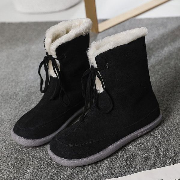women shoes 2020 winter female short boots suede women booties british lace retro trend comfortable naked boots, Black
women shoes 2020 winter female short boots suede women booties british lace retro trend comfortable naked boots, Black
