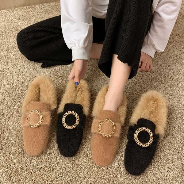 metal round toe velvet plush loafers winter furry cozy women shoes mink hair soft warm flats solid all match femme moccasins2020, Black
metal round toe velvet plush loafers winter furry cozy women shoes mink hair soft warm flats solid all match femme moccasins2020, Black