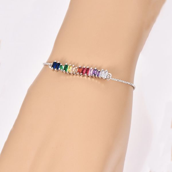 gold rainbow bar bracelet crystal girls adjustable chain tennis bracelet rainbow jewelry zircon charm christmas gift, Black
gold rainbow bar bracelet crystal girls adjustable chain tennis bracelet rainbow jewelry zircon charm christmas gift, Black