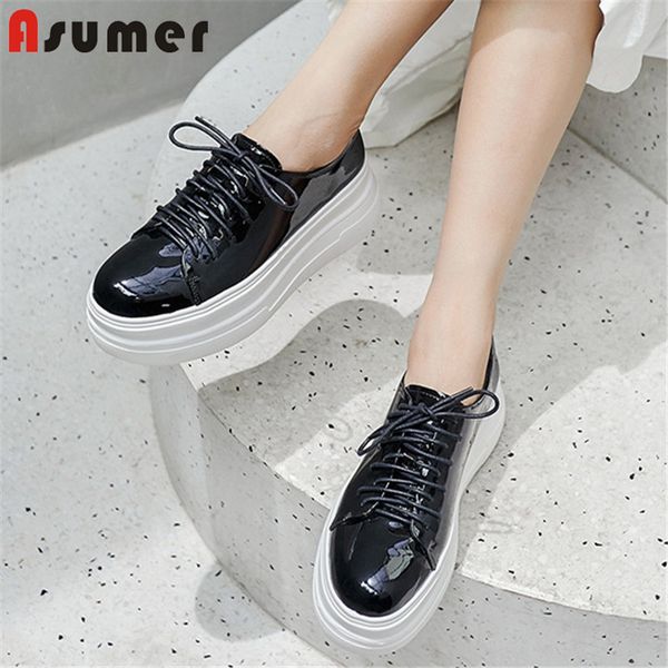 asumer 2020 new fashion flat platform shoes women sneaker genuine leather spring summer casual shoes ladies, Black
asumer 2020 new fashion flat platform shoes women sneaker genuine leather spring summer casual shoes ladies, Black