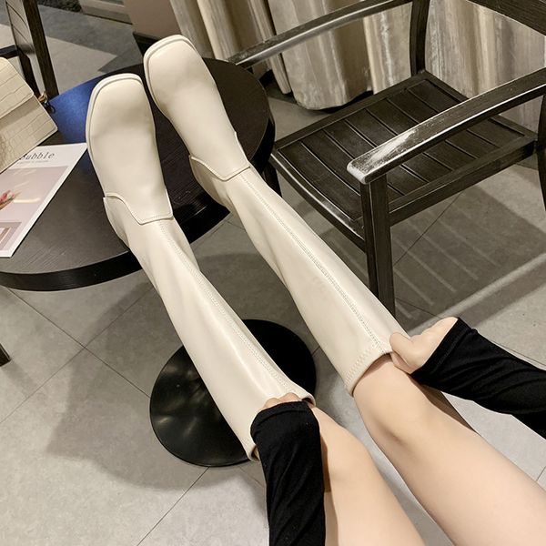 2020 spring and autumn new square toe martin boots british style boots but knee knight are thin and tall women, Black
2020 spring and autumn new square toe martin boots british style boots but knee knight are thin and tall women, Black