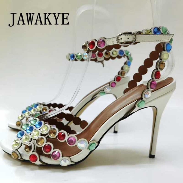 rhinestone brand high heel sandals women summer crystal shoes ladies high heels ankle strap wedding party shoes woman, Black
rhinestone brand high heel sandals women summer crystal shoes ladies high heels ankle strap wedding party shoes woman, Black
