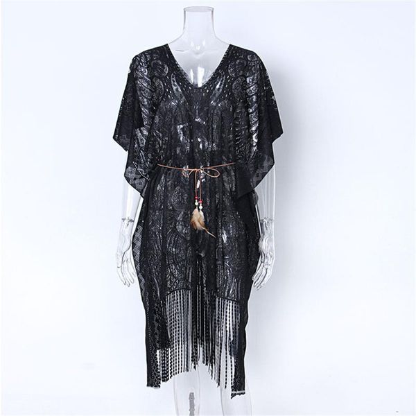women's swimwear tassel pareo women crochet cover up knit bikini cover-ups beach dress hollow out solid swimsuit tunics, White;black
women's swimwear tassel pareo women crochet cover up knit bikini cover-ups beach dress hollow out solid swimsuit tunics, White;black