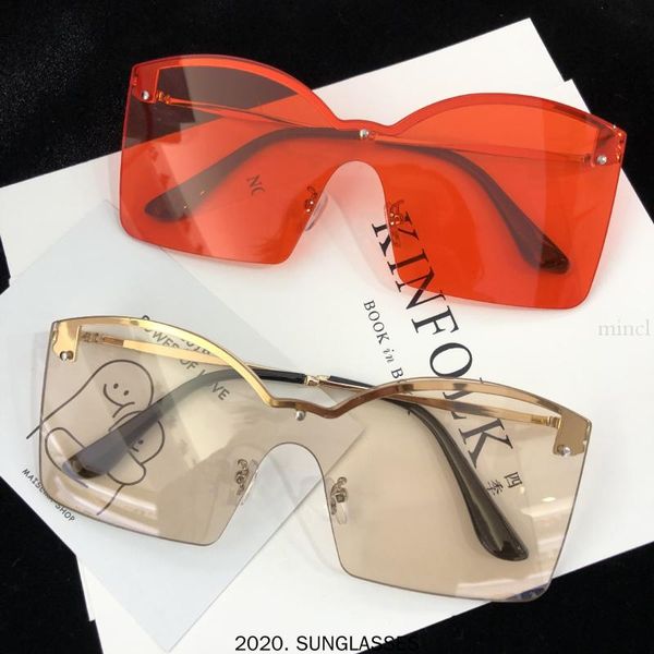oversized rimless square sunglasses women trendy fashion ladies retro sun glasses red brown tinted color lens uv400 fml, White;black
oversized rimless square sunglasses women trendy fashion ladies retro sun glasses red brown tinted color lens uv400 fml, White;black
