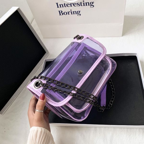 french design fashion chain transparent pvc jelly square bag handbag elegant shoulder bag crossbody width 23cm height 17cm
french design fashion chain transparent pvc jelly square bag handbag elegant shoulder bag crossbody width 23cm height 17cm