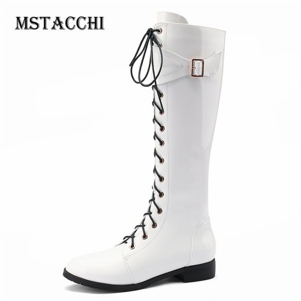 mstacchi neuture women cross-tied leather belt buckle thigh boots mature miss concise solid flat boots sewing zipper long, Black
mstacchi neuture women cross-tied leather belt buckle thigh boots mature miss concise solid flat boots sewing zipper long, Black