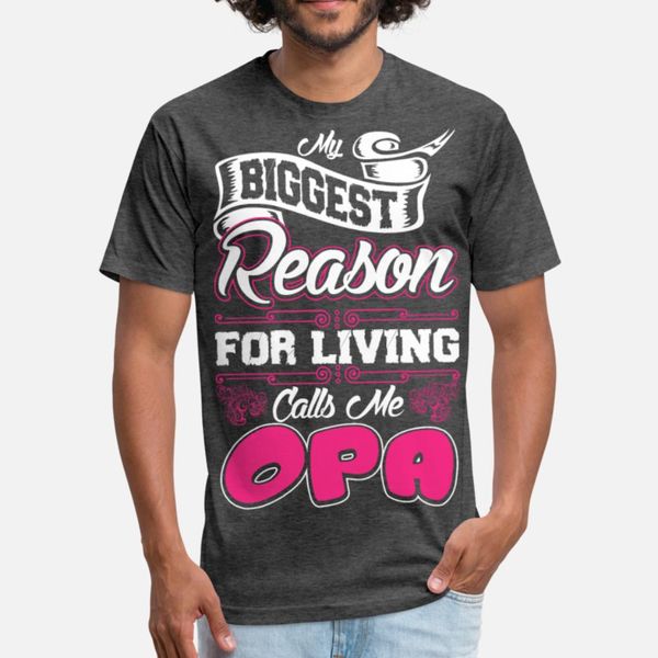 my biggest reason for living calls me opa t shirt men designs 100% cotton s-xxxl cool fit humor summer style novelty shirt
my biggest reason for living calls me opa t shirt men designs 100% cotton s-xxxl cool fit humor summer style novelty shirt