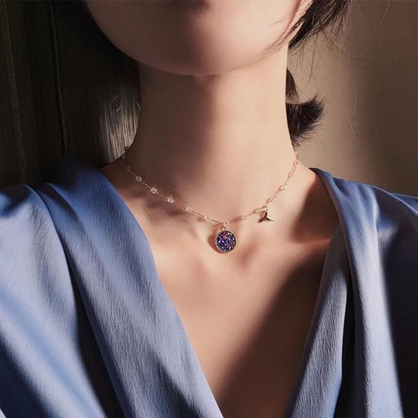 elegant crystal round gold color choker necklace mermaid line choker necklace pendant for women girl gifts 1pcs, Silver
elegant crystal round gold color choker necklace mermaid line choker necklace pendant for women girl gifts 1pcs, Silver
