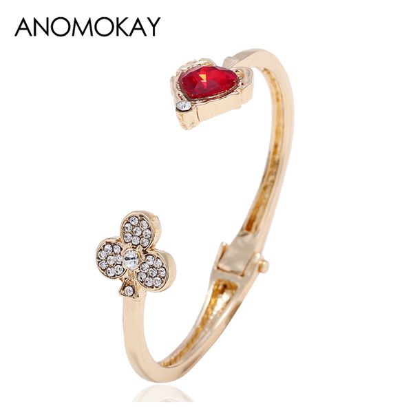 Dropshipping Fashion Hipster Simple Clover Gold Color Adjustable Female Red Crystal Gold Color Open Bangle Jewelry
Dropshipping Fashion Hipster Simple Clover Gold Color Adjustable Female Red Crystal Gold Color Open Bangle Jewelry